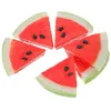 Party Decoration 6 PCS POGRAFI PROPS Simulerade vattenmelonskivor Fake Fruit Model High Simulation