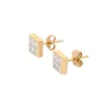 Boucles d'oreilles Solitaire en diamant carré naturel, bijoux de luxe, breloque en or jaune 18 carats, produits en gros pour femmes et filles