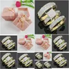 Anneaux de mariage Quoteaster Dayquotgift 3Pcs Mode Bijoux à la mode Femmes039S 18K Plaqué Or Cuivre Zircon Couples De Mariage Bague Taille 51 Dhcfj