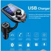 Bluetooth Araba Kiti D4 D5 Kablosuz Mp3 Pansiyon Radyo Verici O Adaptör QC3.0 FM Hoparlör Hızlı USB Şarj Cihazı Aux LCD Display7615696 DROP DHXLA