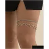 Cavigliere Moda 4 pezzi / set Bracciale cavigliera per le donne Accessori per i piedi Sandali da spiaggia estivi Caviglia sulla gamba Consegna di gioielli femminili Dhgwe