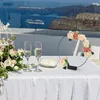 Dekorativa blommor Utmärkt multi-use lyster Surface Wreath Holder Garland Hoop Wedding Table Center Decor Ornament