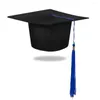 Bérets Félicitations Grad Graduation Hat Cérémonie De Diplôme 2024 Happy Mortarboard Cap University Season Party Supplies