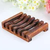 Natürliche Bambus Holz Seifenschalen Holz Seifenschale Halter Lagerregal Platte Box Container Bad Seifenhalter LT764