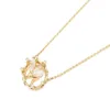 Swarovskis Necklace Designer Luxury Fashion Women Original Quality Necklaces High Golden Crown Rotating Tiger Headed Bee Swallow Element Crystal Collar Chain