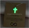 Ожерелье с подвеской «Ночное свечение» Стрела Капля воды Любовь Крест Полое ожерелье «Ночное свечение»