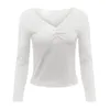 T-shirts pour femmes Femmes Casual Impression Athlétique Chemise à manches longues Summer Femme Tees Coton Active Wear Tops