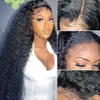 Kinky Curly Human Hair Peruki Lace Frontal 13x4 HD koronkowa peruka przednia Pre Stucked 4x4 Lace Closure Peruka Remy ludzkie włosy