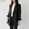 Damskie garnitury Blazers Kobiety Czarny garnitur Blazer Office Office Kurtka Damy