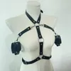 Mulheres Sexy PU Leater Harness Hip Restraint Banda Bdsm Bondage Strap Perna Apertada Goth Acessórios Roupa Interior Erótica Fetiche Sex Toys 240118