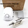 처리 Marathonchampion 3 Pro XII 핸들 40K/35K 전기 네일 드릴 강력한 210 마이크로 모터 그라인딩 HINE 네일 아트 도구