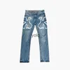 Herrenjeans MATTA Dove Flache und bestickte gewaschene Jeans mit gestapeltem Saum Hiphop Street Trend Amerikanische Herren-Gothic-Jeanshose y2kyolq