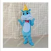 Costume de mascotte d'hippopotame bleu de performance, robe de soirée fantaisie d'halloween, tenue de personnage de dessin animé, costume de carnaval, taille adulte, tenue d'extérieur d'anniversaire