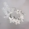 Akcesoria do włosów Kid White Lace Baby Pasme dla dziewczynki Śliczne Bowknot Band Elastic Infant Turban urodzony