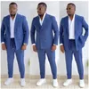 Costumes pour hommes Africain Double Boutonnage Hommes 2 Pièces Peaked Revers Tuxedo Mariage Marié Mode Terno Masculino Sur Mesure Blazer Ensembles