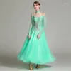 Stage Wear Bare Shoulder Rhinestone Sashes Dancing Dress Modern Women Ladies Waltz Tango Ballroom Performance Neck Piece