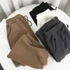 Pantalon femme Y2k hiver polaire sarouel femmes unisexe lâche jambe large pantalons de survêtement taille haute cordon confortable baggy droit