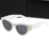 Hommes Femmes Designer Sunglassses pour lunettes de soleil à monture ovale Femmes Hommes Métal Miroir Jambes Lentilles Lunettes de soleil Rétro Petits Chats Eye Cadre Sexy Petites Femmes Avec boîte d'origine