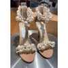 JC Jimmynessity Choo Sandals Crystal-embelled Summer Maisel Shoes for Women Pearls Pumpar Feminine Perfect High Heel Lady Dress Eu35-43.box