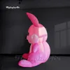 wholesale 6m 19.7ft Publicité Lapin Gonflable Rose Dessin Animé Animal Ballon Air Explosion Lapin De Pâques Pour L'événement