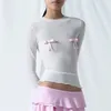 Y2K Modna odzież damska Top Transparent Plain Cllar z długim rękawem T-Shirt Street Street Clothing 240118