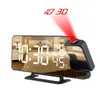 Desk Table Clocks Digital Projection Alarm Clock Mute LED Table Clock with Ceiling Projection Radio FM Auto Dimmer for Heavy Sleeper Kids Elderly YQ240118