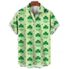 مهرجان القمصان غير الرسمية للرجال طباعة 3D قميص هاواي مان اليومية رجال الصيف سمر الشارع ملابس الملابس
