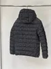 Jaqueta de inverno MACKAGES Designer Puffer Jacket Parka Houndstooth Check Poliéster Fio-tingido Flocagem Pano Espessamento Casaco Quente Marca de Luxo Roupas Masculinas Moda