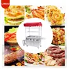 Multifunctional Commercial Street Food Cart Hand Push For Grill Pan Fryer Bbq Snack Truck Mobile