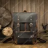 10A+ High quality bag Back Japanese and Korean Crazy Handmade Leather Backpack Wrap for Men's Outdoor Travel Horse Cowhide Casual Computer