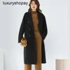 Top Maxmaras Cashmere Coat 101801 Women Winer Winer High Luksusowy jesień i zimowe polar na podwójnie piersi w stylu wełniany