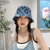 Berets Fashion Denim Bucket Hat Women Fisherman's Star z dziurami Cowboy Caps unisex bob hip hop Gorros Panama Windproof