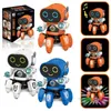 Mignon robot de danse musicale à lumière LED à 6 griffes, un jouet éducatif et interactif pour les enfants - Cadeau parfait pour les garçons 240117