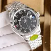 Titta på Automatisk mekanisk rörelsedesigner Mens Watches 41mm fullt rostfritt stål 904l Vattentät Montre de Luxe Business Sapphire Wristwatch Casual Armband