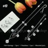 Fashion Women's Flower Designer Pearl Necklace Bracelet Earrings with Gift Box Xmas Gifts for Women