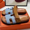 Designer Slides Slippers Summer Mules Sandals Beach Classic Winter Sherling Flat Men and Women's Luxury Leather adjustable strap mens shoes sandals Size 35-45