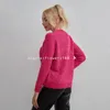 Frauen Pullover 2023 frauen Neue Heiße Solide Passenden Top Einfache Mode Rundhals Pullover