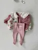 Pantolon 2023 kış yeni kız bebek artı kadife kalın külotlu çorap katı bebek sıcak tozluk toddler polar kıyafetleri H240508
