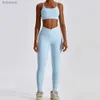 Conjuntos activos Conjunto de yoga Ropa deportiva sin costuras para mujer Ropa de entrenamiento Ropa atlética Gimnasio Legging Fitness Bra Crop Top Trajes deportivos Alta calidadL240118