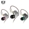 Hoofdtelefoon KZ ZSX Terminator Metal Headset 5BA+1DD Hybrid 12 stuurprogramma's Hifi Bass Ear buds Inar Monitor Noise Annellering oortelefoons