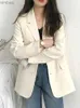 Suisse des femmes Blazers Office Lady Blazer for Women Elegant Elegant Élégant style coréen Blazers Blazers Coats Spring Casual Top Top Women Veste Clothingl240118