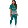 여자 바지 2 피스 세트 여성 트랙복 세트 브랜드 인쇄 스웨트 셔츠 스포츠 슈트 의류 S-5XL