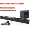 Barra de sonido Altavoz Bluetooth de ultra alta potencia de 100 W, Karaoke, TV, sala de estar, subwoofer de pared Echo, barra de modo de reproducción multifuncional, columna de sonido