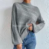 Women's Sweaters Autumn And Winter New Solid Women's Top European And American Foreign Trade Cross-border Loose Crew Neck Pullover Twist Sweater