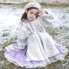 Gonna Hanfu per bambina 2024 per ragazze, costume Tang, saluti, stile invernale per bambini in stile antico, super fata in peluche e addensata