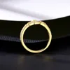 European Vintage Ring S925 Sterling Silver Plated 18k Gold Brand Luxury Ring American Hot Popular Women Zircon Star Moon High end Ring Jewelry Valentine's Day Gift spc