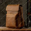 10A + sac de haute qualité école fait à la main en cuir véritable sac à dos pour hommes à la mode et à la mode sac de voyage en peau de vache Crazy Horseskin