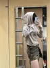 Landmine style Y2K subculture hoodie for women's spring and autumn INS design sense niche short top