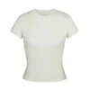 Damen T-Shirt Damen T-Shirts Skims Top T-Shirt Kurzarm Stretch Slim Round Neck Base Drop Delivery Bekleidung Damenbekleidung Wom Dherx