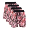 4 pièces mode imprimé sous-vêtements pour hommes Boxer Cueca mâle culotte Lingerie caleçon Boxershorts Sexy SXXL 240117